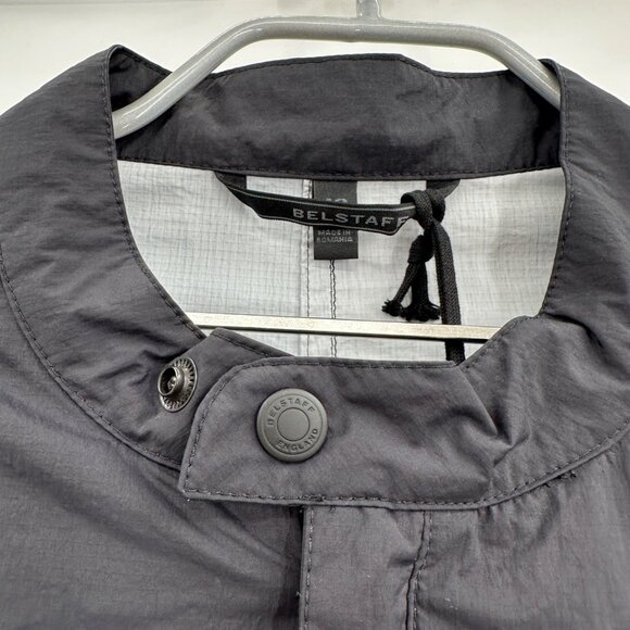 Belstaff Black Samford Blouson Full Zip Ripstop Jacket size 48 Men’s Biker Style - Picture 7 of 16